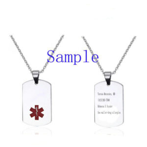 Personalized Medical Necklaces & Pendant Trendy ID Jewelry Provide Engraved Name