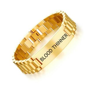 Men's Personalized ID Bracelet Engraving Words Chain Link Bracelet 15mm Wide Chunky Bracelets