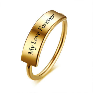 Gold Customized Ring For Women Personalized Gift for Anniversary Birthday