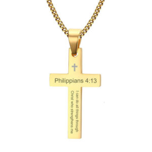Classic Cross Custom Pendant Necklace for Men Women Religious Christ Jewelry
