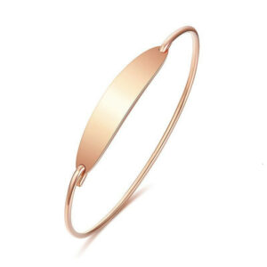 Girls Elegant Rose Gold/Silver Bracelet Womens Bangle Stainless Steel Party Jewels