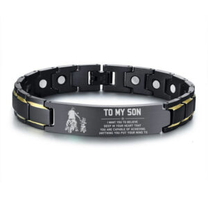 Customized Gift Magnetic Therapy Health ID Bracelet For Men