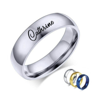 Women Men Personalized Wedding Band Customize Engagement Rings Classic Alliance