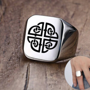 Custom Ring for Men Personalized Stamp Ring Viking Jewelry