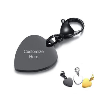 Stainless Steel Customize Plain Heart Key Chain Anti Allergy Keychain