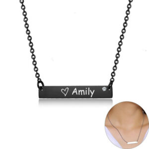 Women's Personalized Elegant Choker Custom Name Bar Necklace Lady Party Jewelry