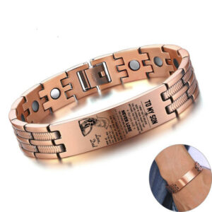 Men's Personalized ID Bracelets Copper Bracelet Subhealth Therapy Magnet Jewelry