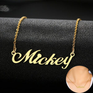 Personalized Nameplate Necklaces for Women Name Pendant Lover Valentine Day Gift