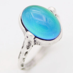 Handmade Mood Ring, Oval Shape Mood Stone Ring, Antique Silver Plated Ring, Color Changing Mood Ring, Size 7 8 9, Mood Reading
